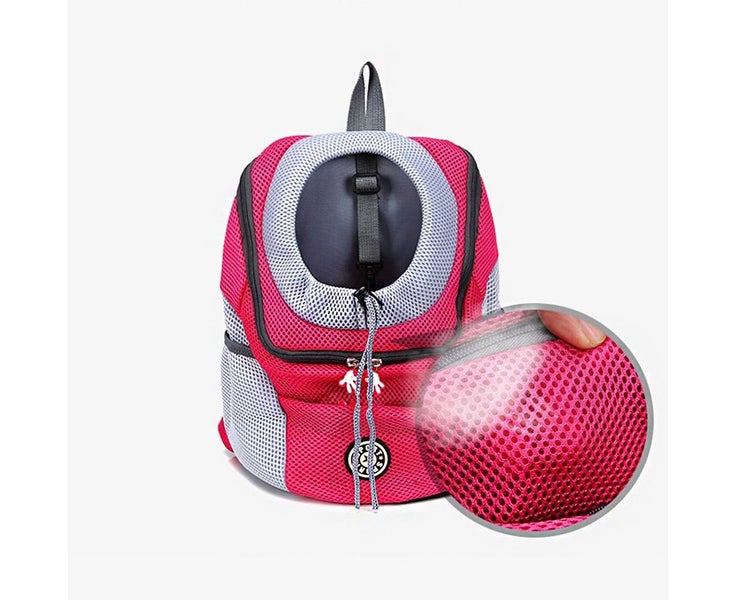 Comfortable Dog Cat Carrier Backpack for Hiking Outdoor Travel-L-Rose red Carousel 6
