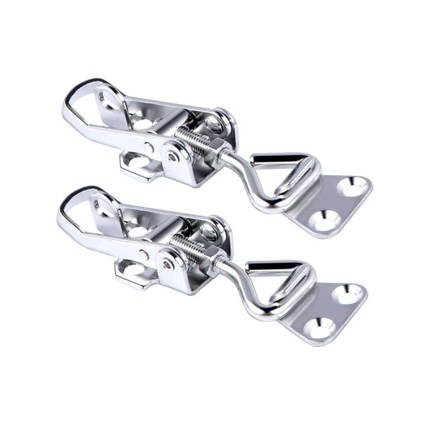 2Pcs 316 Stainless Steel Toggle Latch Clamp Marine Cabinet Boxes Lever Handle To Carousel 1