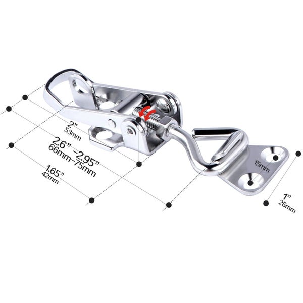 2Pcs 316 Stainless Steel Toggle Latch Clamp Marine Cabinet Boxes Lever Handle To Carousel 2