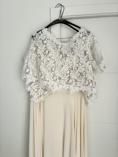 Sophie Voon wedding dress with lace overlay62935696540162112