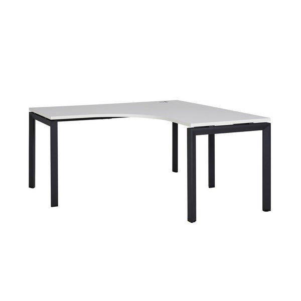 Novah Corner Desk 1800mm x 1800mm x 700mm - Black frame / White top Carousel 1