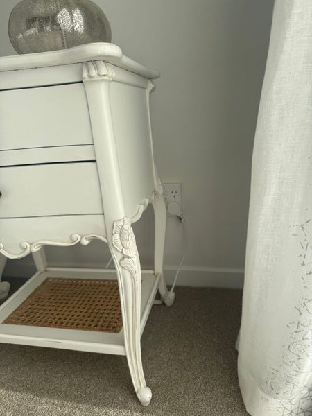 Provençal 2-Drawer White rattan bedside tables62937631684227112