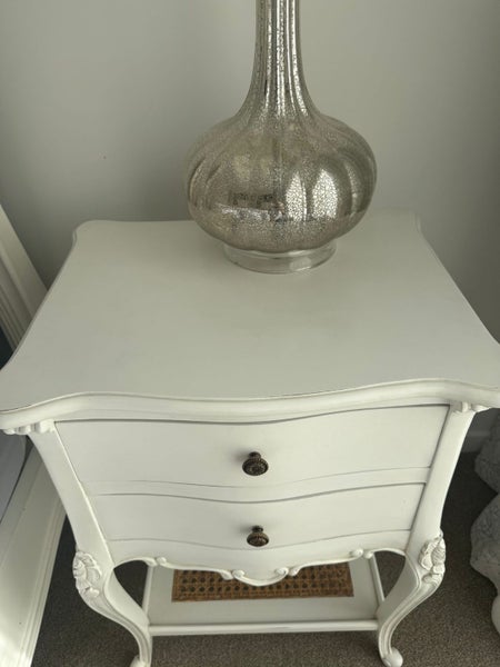 Provençal 2-Drawer White rattan bedside tables62937631684227113