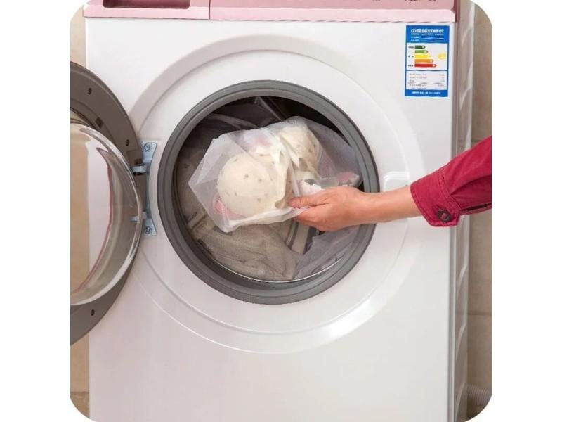 Clothes Washing Machine Laundry Bra Aid Lingerie Mesh Net Wash Bag Pouch Basket Carousel 1