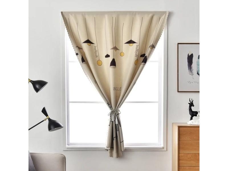 No Drilling Shading Blackout Curtains Easy Install Printing Blackout Curtains Carousel 1