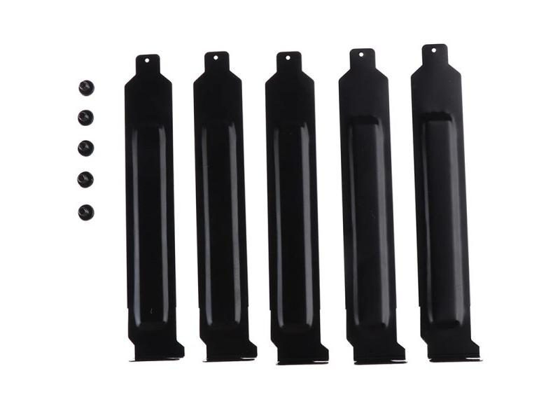 5pcs/lot Black Hard Steel PCI Slot Covers Bracket W/Screws Dust Filter Plate Carousel 1
