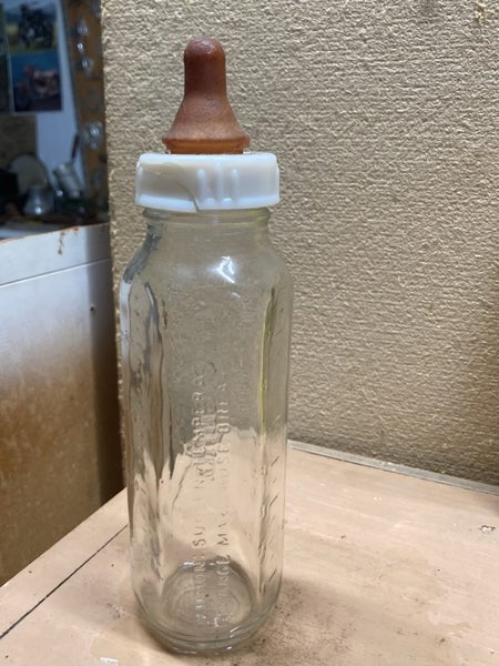 Vintage glass baby bottle Carousel 1
