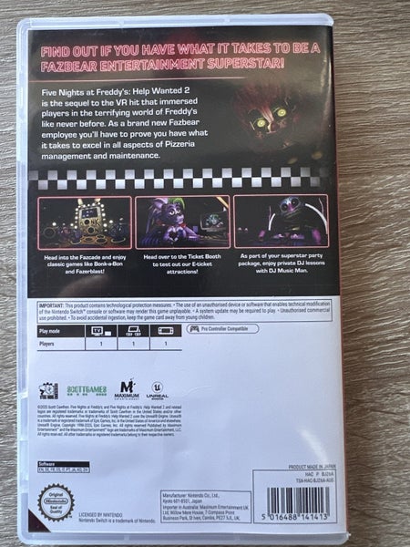 Five Nights At Freddy's Help Wanted 2 NEW! Carousel 3