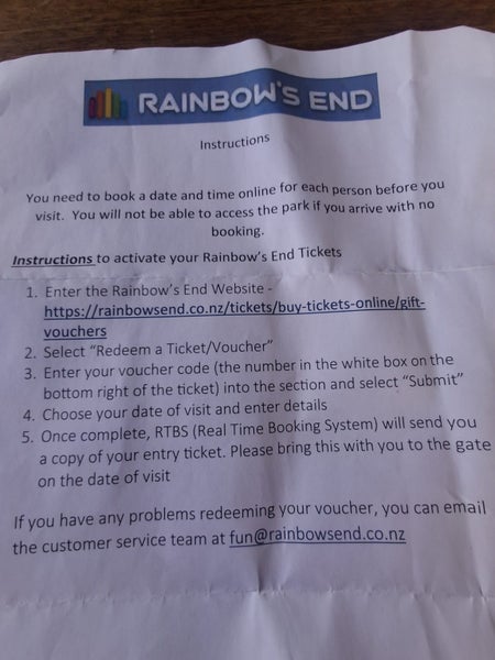 Rainbow end tickets Carousel 1