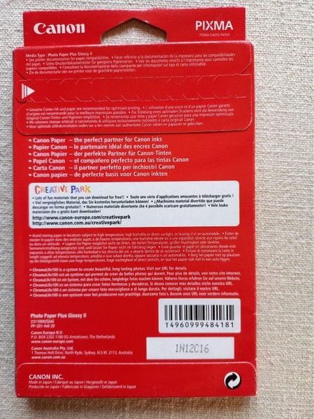 Canon Photo Paper Plus Glossy II, 6”x4”, 260gsm, 90 sheets Carousel 4