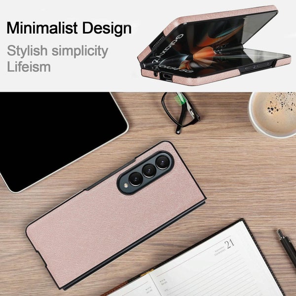 Parallel For Samsung Galaxy Z Fold4 5G Foldable Cross Pattern Phone Case Compact Carousel 6