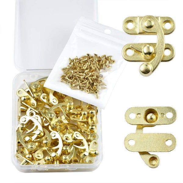 PGMJ 20 Pieces Jewelry Box Hardware Thickened Solid Antique Right Latch Hook Has Carousel 1