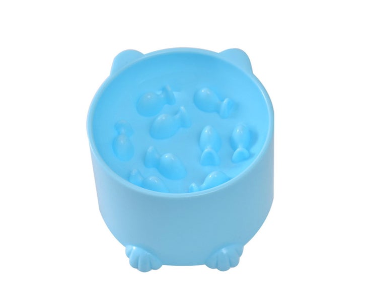 Cat Food Bowl Tall Feet Cartoon Shape Large Capacity Anti-choking Neck Protec Carousel 1