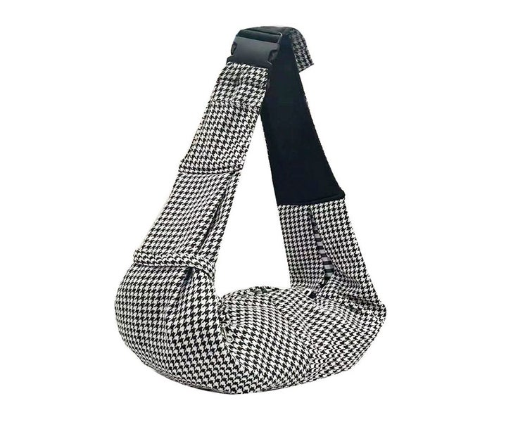 Checker Dog Cat Carrier Sling Bag, Travel Shoulder Bag with Safety Belt Padde Carousel 1