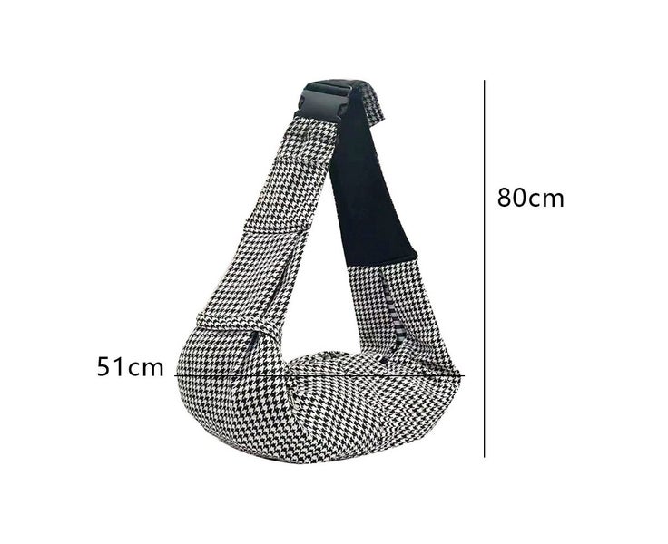 Checker Dog Cat Carrier Sling Bag, Travel Shoulder Bag with Safety Belt Padde Carousel 2