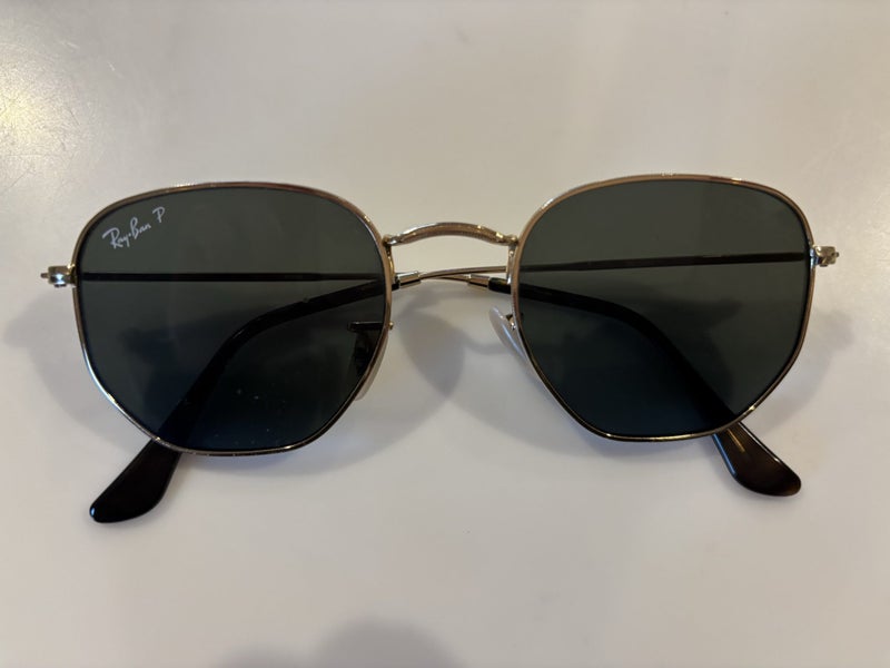 Ray Ban 3548N Polarised Hexagonal Sunglasses, made in Italy Carousel 1