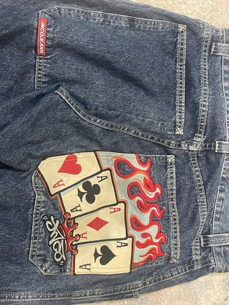 JNCO JEANS 32x32 Flaming Aces62983257724674112