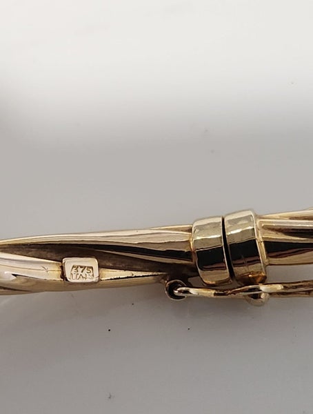 375 Italy Copper filled infinity twist bangle for large hands Carousel 1