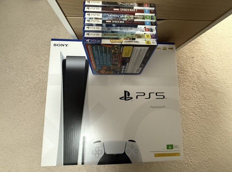 Playstation 5 + 7 games (Disc edition console) $1 Reserve! Carousel 1
