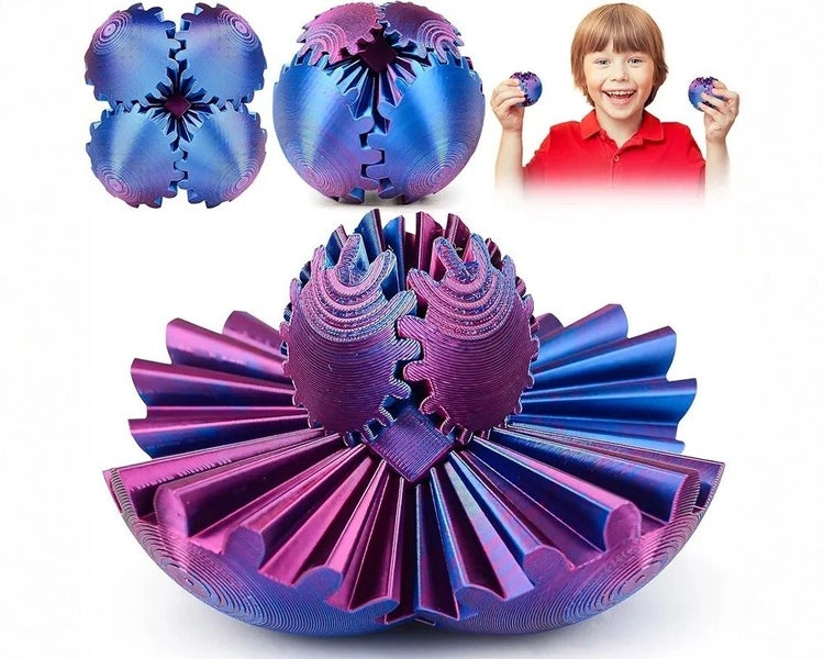 NEW 3D Printed Gear Ball Spinner Fidget Toy Sale Sale Carousel 1