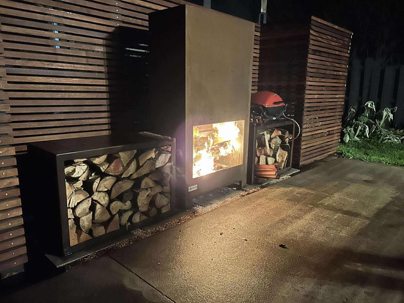 Monolith Corten Outdoor Fireplace Carousel 6