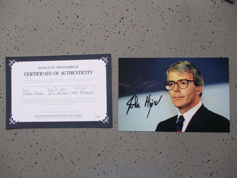 John Major "UK Prime Minister" signed Photograph + Certificate Carousel 2