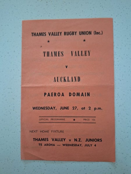 1973 Thames Valley v Auckland, Paeroa Carousel 1