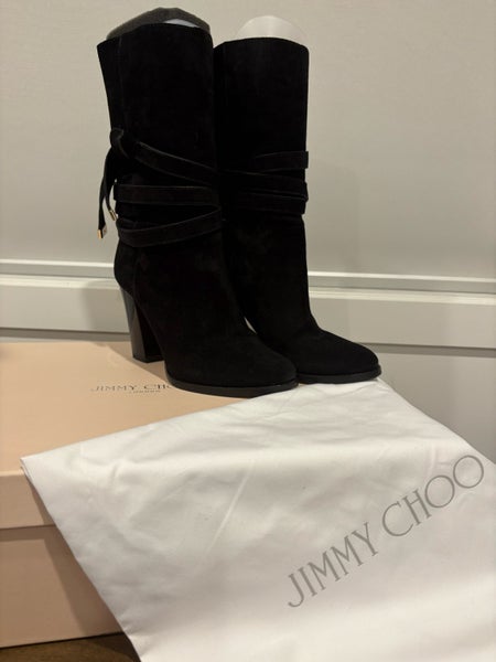 Jimmy Choo ‘Mercy’ Black Suede Boots629557084559371119
