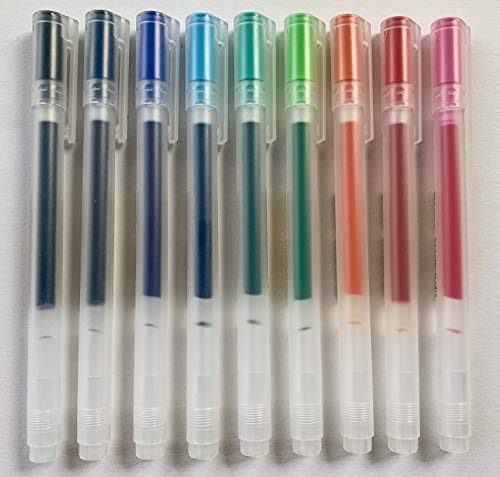 MUJI Gel Ink Ballpoint Pens 0.5mm 9colors Pack Carousel 1