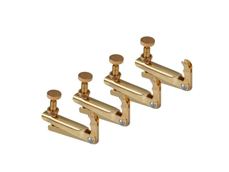 4PCS Violin Fine Tuner Adjuster Copper Gold Alloy Silver For 3/4 4/4 Size Carousel 1