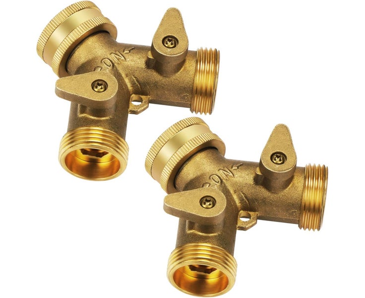 2 PCS 2 Way Y Distributor for Supply Hoses Double Tap Washing Machine, 3/4 In Carousel 1