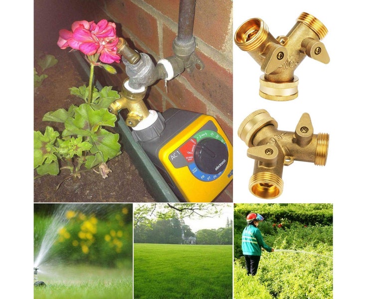 2 PCS 2 Way Y Distributor for Supply Hoses Double Tap Washing Machine, 3/4 In Carousel 2