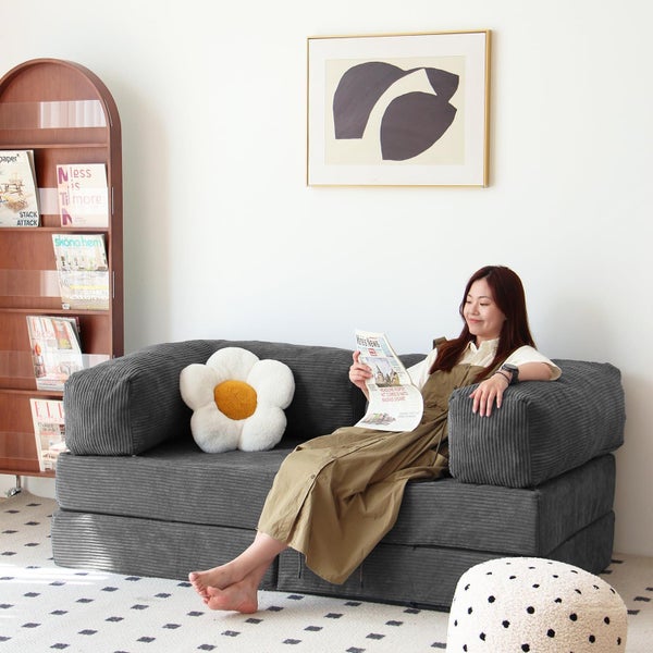 Twin Combination Convertible Folding Sofa Bed Armless Foam Sleeper Floor Couch62934714647683114