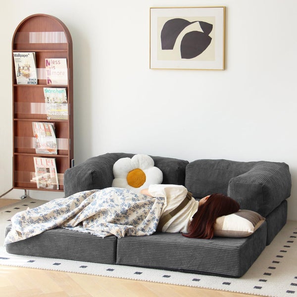 Twin Combination Convertible Folding Sofa Bed Armless Foam Sleeper Floor Couch Carousel 6