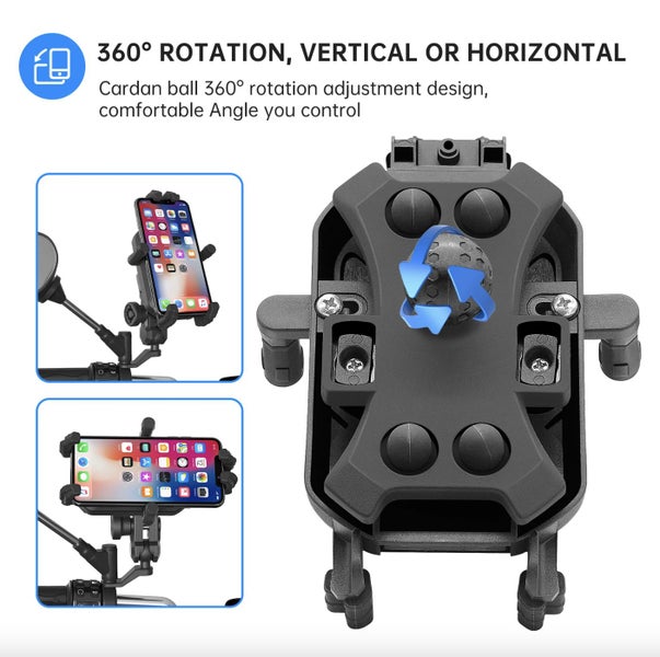 Motorcycle Phone Mount for Rearview Mirror Clearance62937632700803113