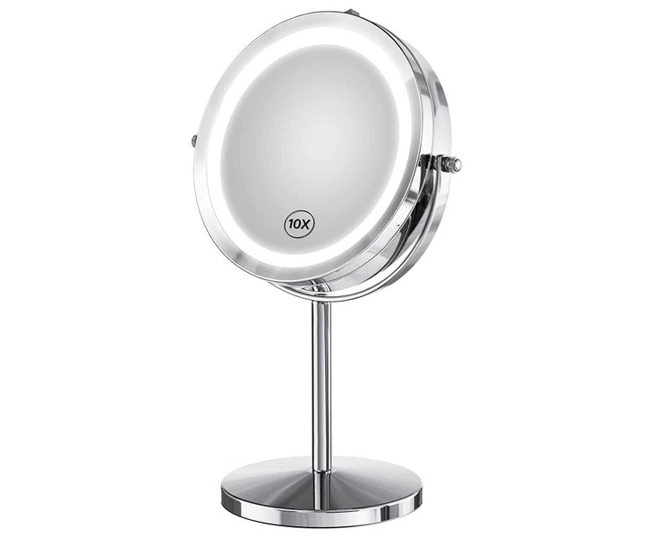 Makeup Mirror - Lighted Makeup Mirror, 10X Magnifying Double Sided Led Vanity Carousel 1