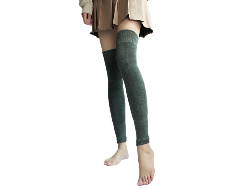 1 Pair Women's Knee Protector Stretch Slim Long Leg Warmers Autumn & Winter K Carousel 1