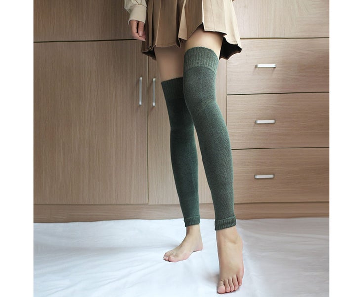 1 Pair Women's Knee Protector Stretch Slim Long Leg Warmers Autumn & Winter K Carousel 2