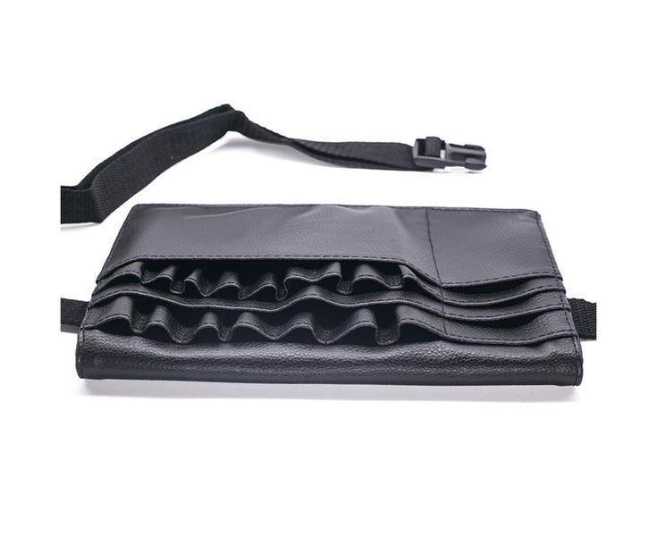 Faux Leather Cosmetic Makeup Brush Bag Belt Strap Storage Pouch Carousel 2
