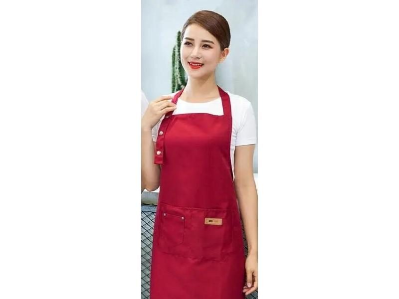 C782 Hanging Neck Apron Kitchen Home Cooking Work Clothes Apron Coffee Shop Carousel 1