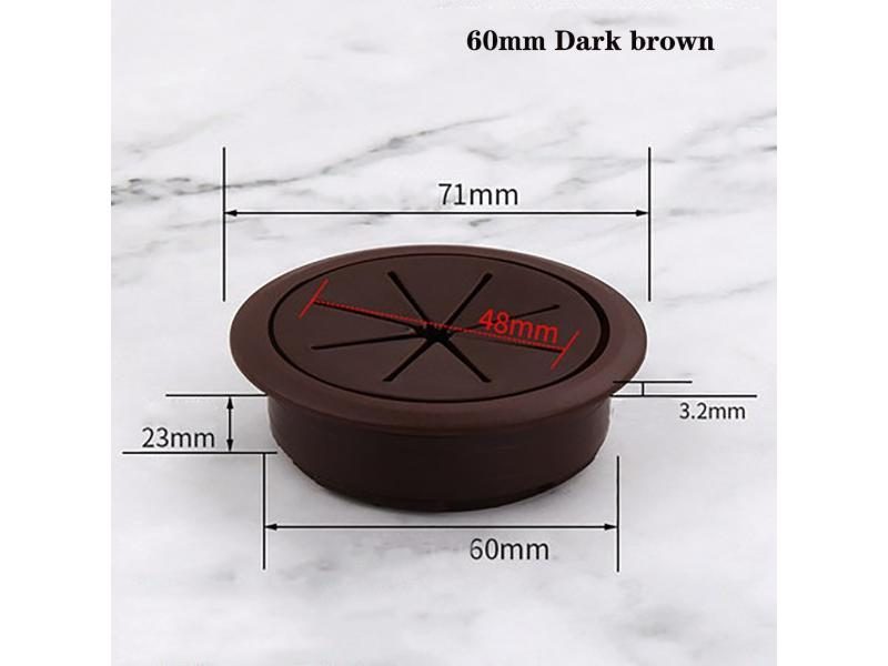1Pcs 60mm/80mm Desk Table Cable Hole Cover Hardware Accessories Carousel 1