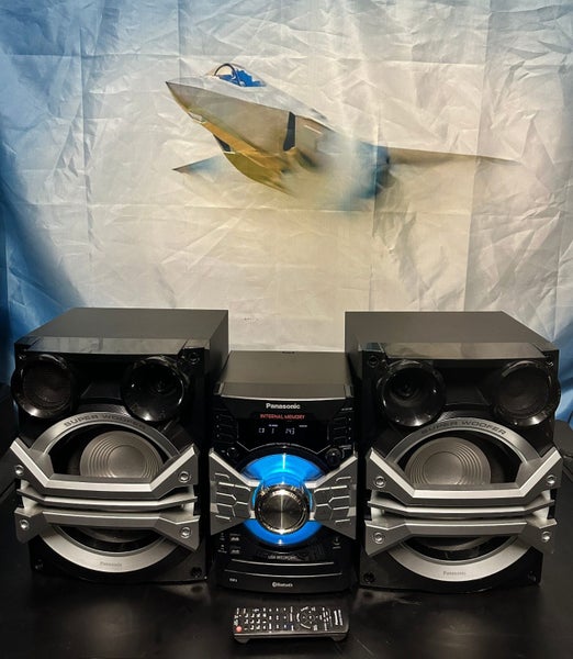 Panasonic SA-AKX58 CD/MP3 Player Stereo System USB AUX Bluetooth 1500W RMS Carousel 1