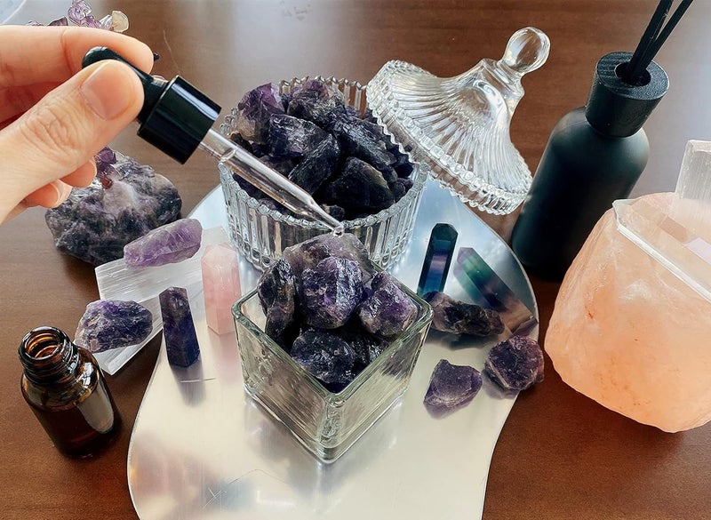 500G 3-5cm Amethyst Crystals Raw Natural Crystal Stones for Polishing Tumbling Carousel 6