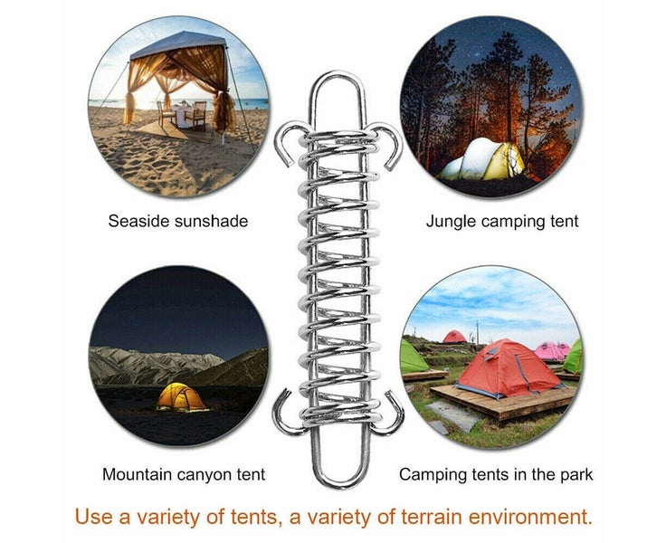 5x Outdoor Camping Tent Spring Wind Rope Buckle Fix Hook Buckles -RED Carousel 5