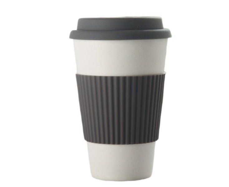 450ml Drinking Cup Drink Flask Coffee Tea Travel Reusable Mug-Gray Carousel 1