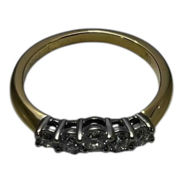 18CT YELLOW GOLD RING – 3.0GMS TDW 0.50CTS Carousel 1
