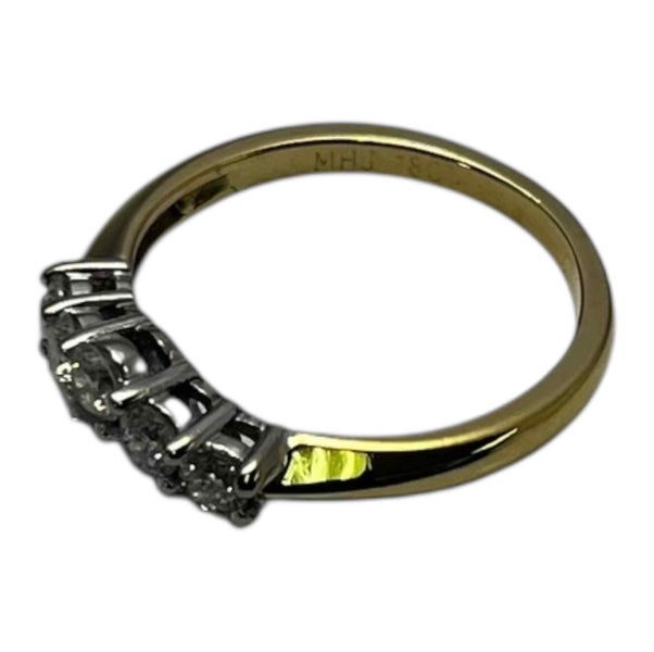 18CT YELLOW GOLD RING – 3.0GMS TDW 0.50CTS Carousel 3