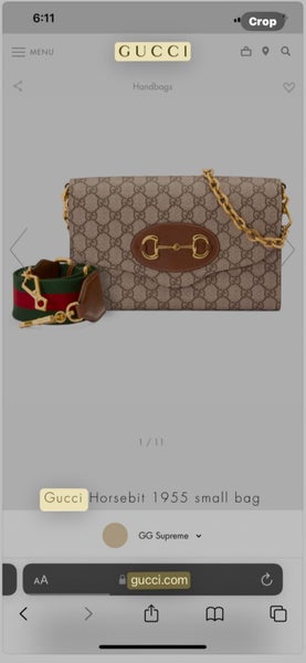 Gucci shoulder bag with gold chain and strap629795220728331127