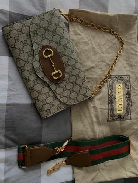 Gucci shoulder bag with gold chain and strap62979522072833114