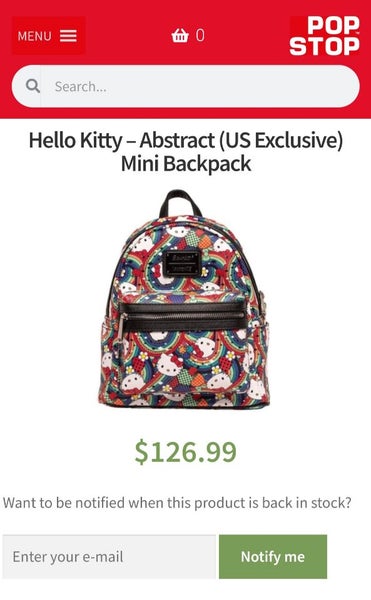 Hello kitty Sanrio mini backpack62935701093507114